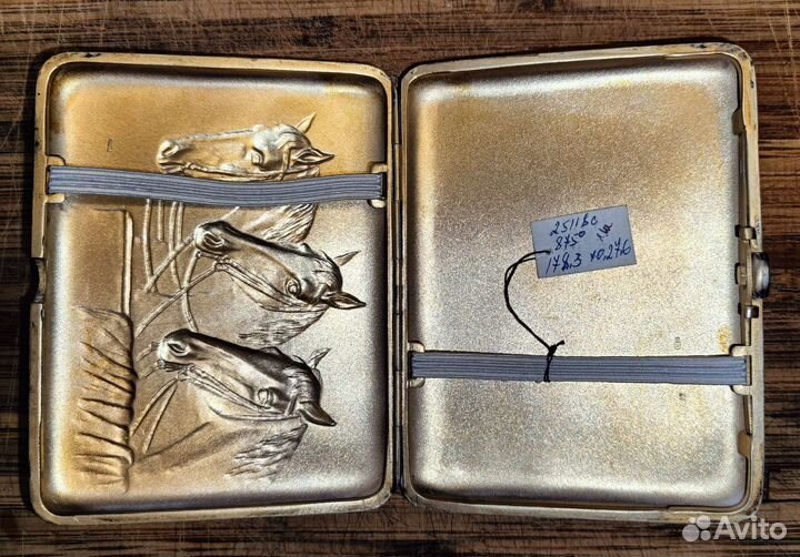 Портсигар серебряный 