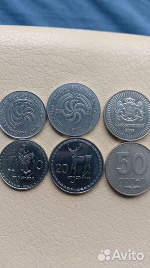 Монеты Грузии тетри и лари