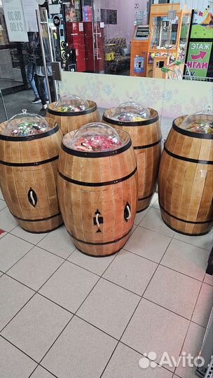 Деревянная бочка декоративная