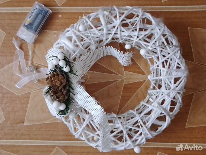 Декоративный светодиодный рождественский венок