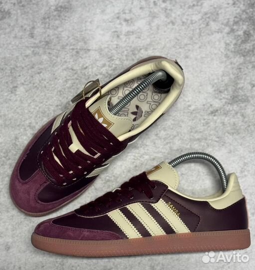 Кроссовки женские Adidas samba burgundy