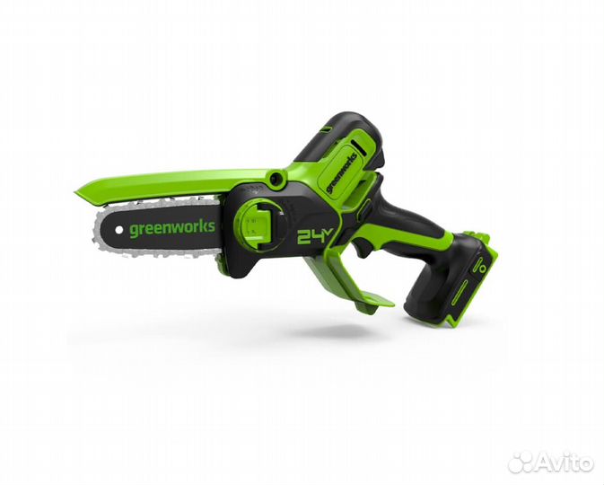 Мини пила цепная аккумуляторная greenworks GD24csm