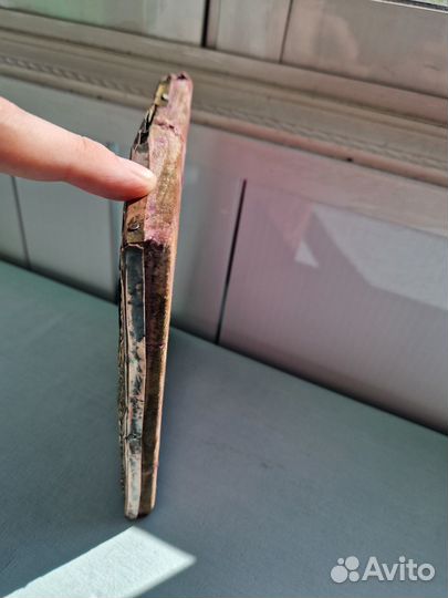 Старинная икона Смоленская 19 век в редком окладе