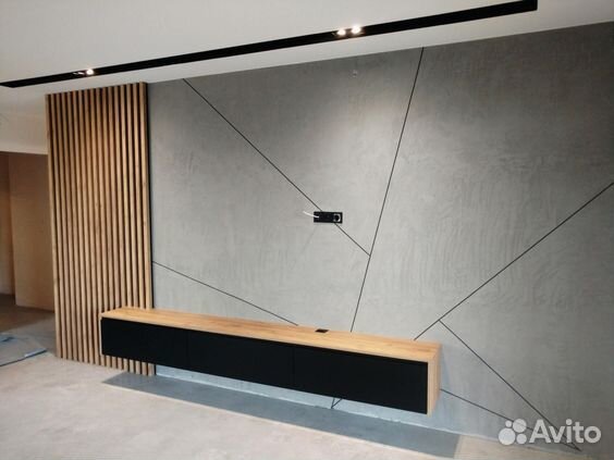 Тв зона в зале