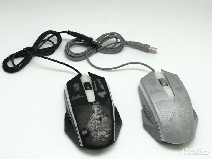 Игровая проводная мышка Mixie M2 светящаяся