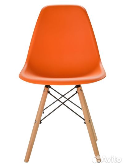 Стул в стиле eames DSW,оранжевый, 1 шт