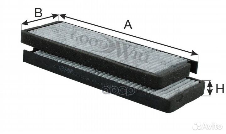 Фильтр салона ssangyong rexton (упак.2шт.) AG 135