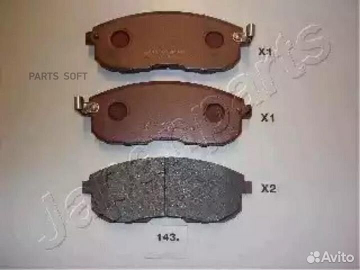 Japanparts PA143AF Колодки тормозные дисковые, ком