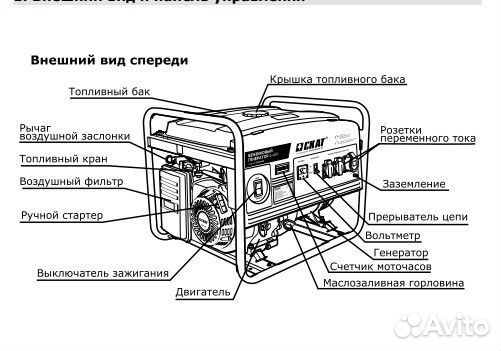 Генератор бензиновый скат угб-2500 Basic