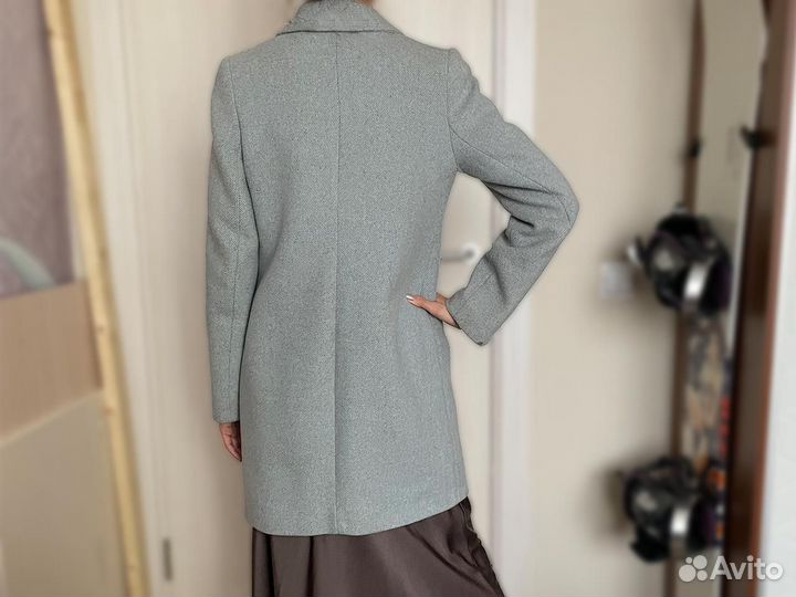 Пальто Boney James серо-голубое XS