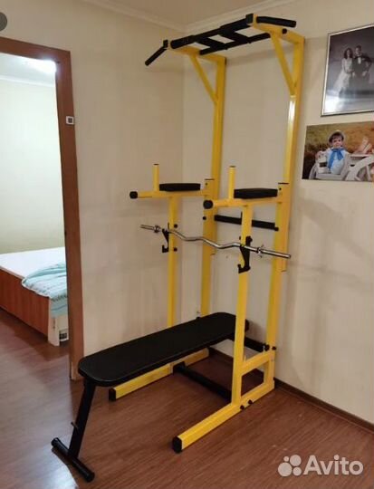 Турник брусья пресс 4в1 + стойка и скамья для жима