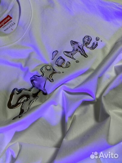 Футболка Supreme хлопковая белая