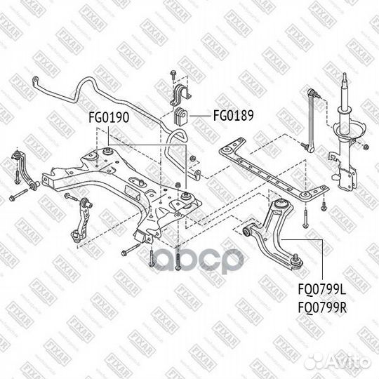Втулка стабилизатора переднего перед nissan