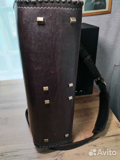 Мужской кожаный портфель ручной работы