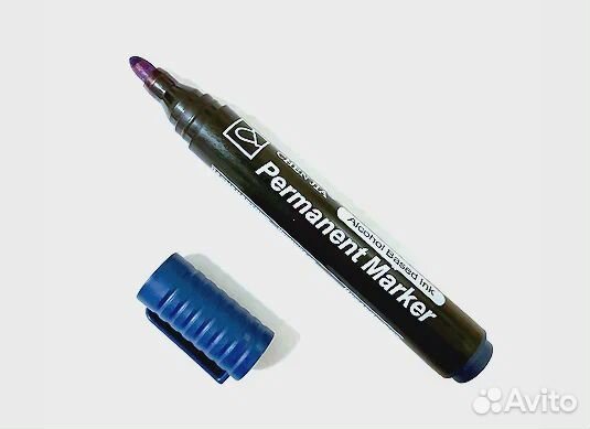 Маркер перманентный синий