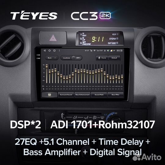 Магнитола Teyes CC3 2K 6/128 Toyota Land Cruiser70