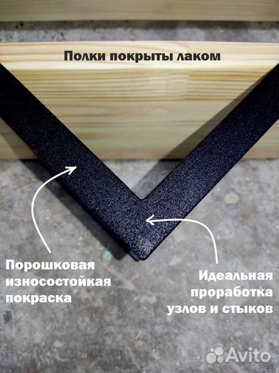 Полка настенная металлическая лофт полка на стену