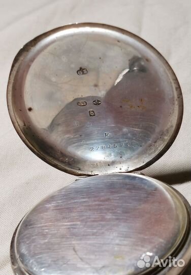 Швейцарские серебряные карманные часы