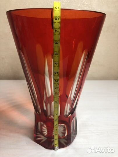 Ваза рубиновый хрусталь