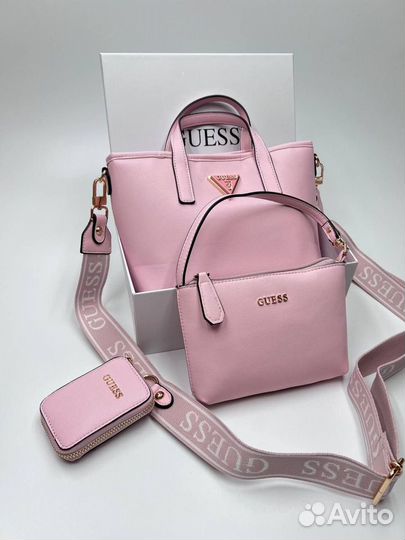 Сумка Guess Latona mini tote с двумя клатчами