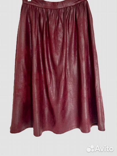 Юбка винного цвета