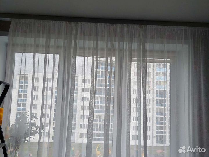 Тюль готовая новая на кухню арка