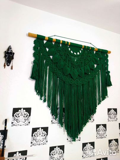 Настенное панно гобелен макраме украшение на стену