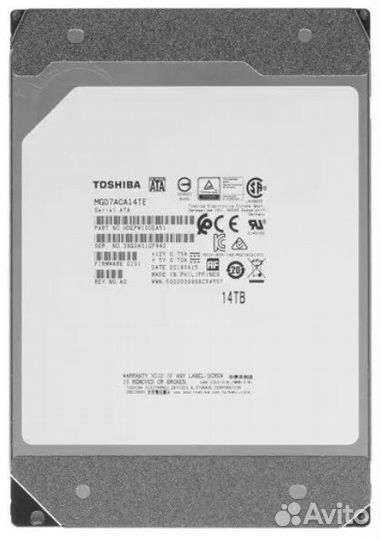 Жёсткий диск 14Tb SATA Toshiba MG07ACA14TE