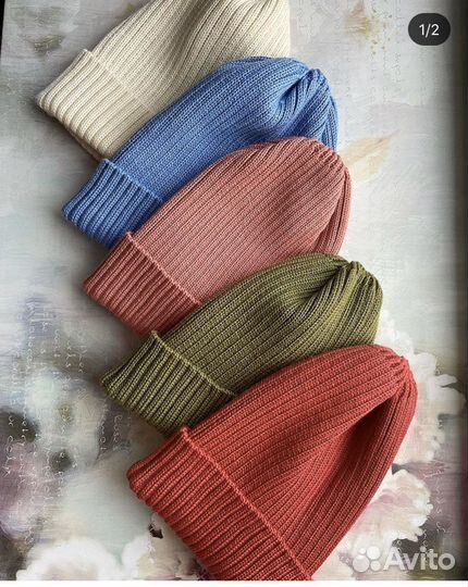 Продаю шапочки из мериноса с шёлком