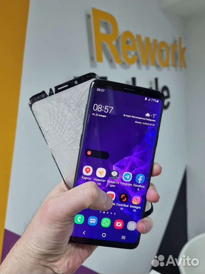 Стекло Samsung s8, s8 plus + бесплатная замена