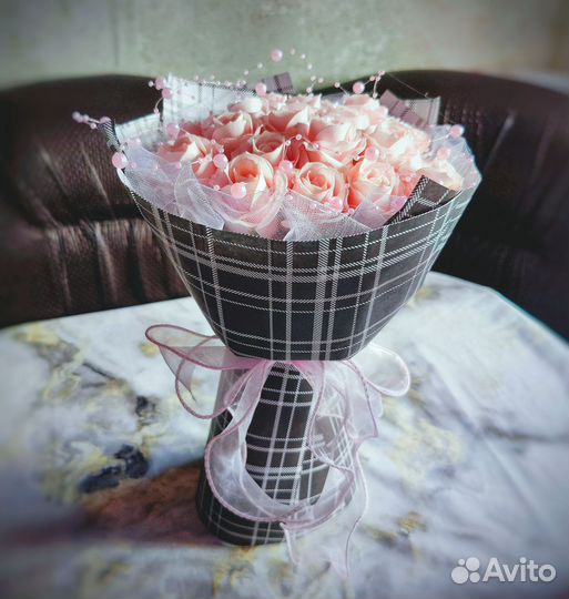 Мыльные розы, букет из мыльных роз