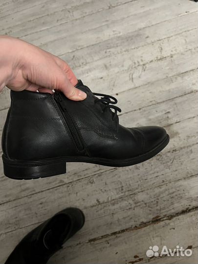 Ботинки мужские зима кожа