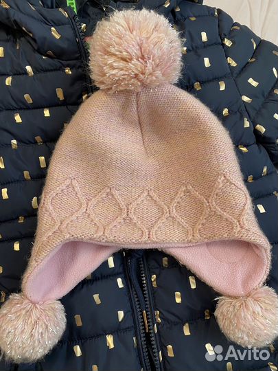 Шапка для девочки теплая зима