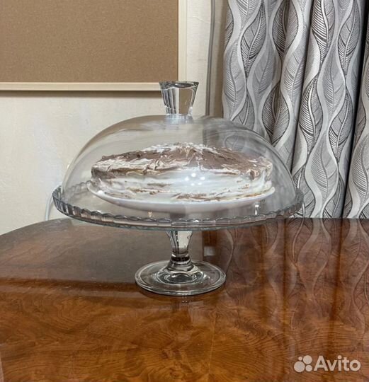 Тортовница на ножке с крышкой d32 см