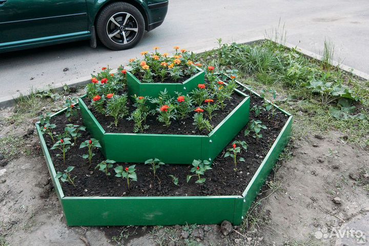 Клумба, цвет зеленый, D-0,5м