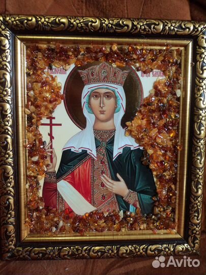 Именные янтарные иконы