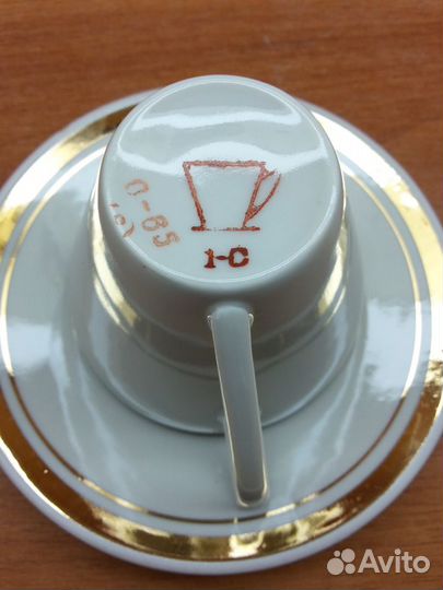 Фарфоровые кофейные пары. Барановский ф.з. 60-70 г