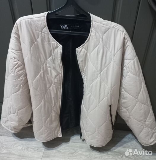 Бомбер женский zara бежевый