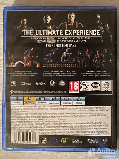 Игра (диск) Mortal Kombat XL на PS4