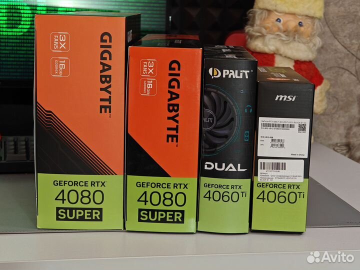 Видеокарты RTX 4060Ti, 4080 Super