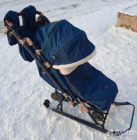 Детские санки коляска ника