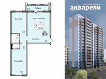 2-к. квартира, 59,4 м², 9/17 эт.