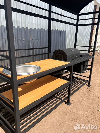 Мангал с мойкой