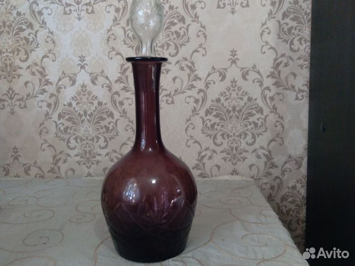 Графин СССР марганцевое стекло
