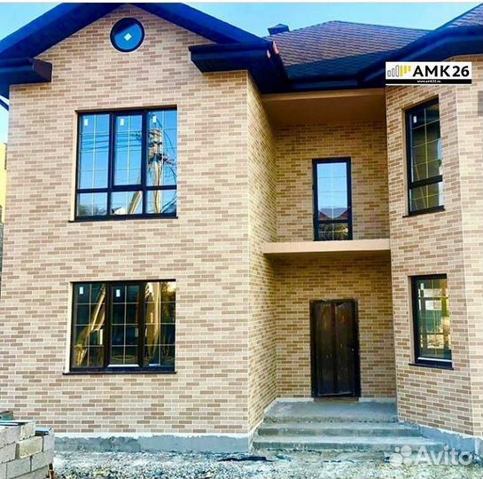 Гибкий кирпич, декоративное покрытие амк, микс 100