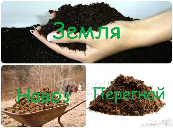Торф навоз перегной конский коровий черназем