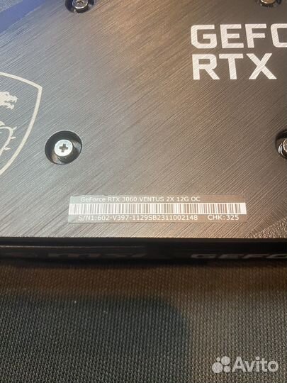 Видекарта RTX MSI 3060 ventus 2x 12G OC