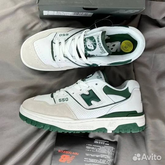 Кроссовки New Balance 550 White Taem Forest Green