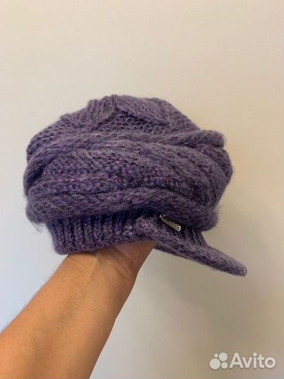 Новая вязаная шапка (фиолетовая)
