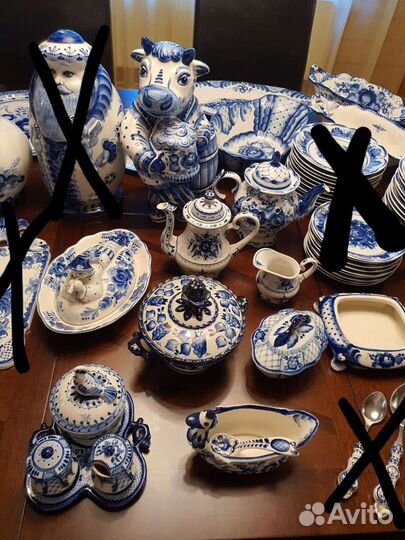 Авторская гжель 61 предмет